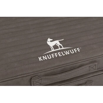 Knuffelwuff Faltbare Reisematte Orthopädisch Roanoke Aus Laser Gestepptem Kunstleder Braun/ Grau M-L 4 Knuffelwuff Faltbare Reisematte Orthopädisch Roanoke Aus Laser Gestepptem Kunstleder Braun/ Grau M-L – Bild 2
