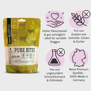 FAVLY Petfood PURE Bites Lamm 360 G 5 FAVLY Petfood PURE Bites Lamm 360 G – Bild 3