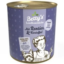 Betty's Landhausküche Mit Rentier & Kartoffel 6 X 800g Für Hund