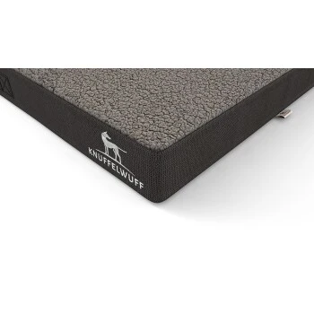 Knuffelwuff Orthopädische Hundematte Ellenie Aus Teddymaterial Und Velours Grau L 5 Knuffelwuff Orthopädische Hundematte Ellenie Aus Teddymaterial Und Velours Grau L – Bild 3