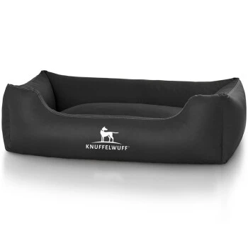 Knuffelwuff Kunstleder Hundebett Sidney Schwarz M-L 3 Knuffelwuff Kunstleder Hundebett Sidney Schwarz M-L