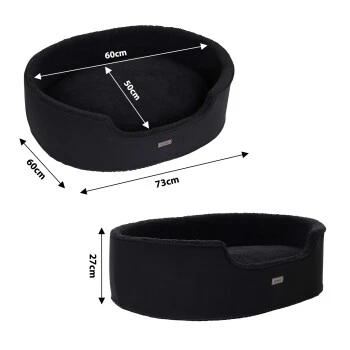 Lionto Hundebett Mit Wendekissen Schwarz S 9 Lionto Hundebett Mit Wendekissen Schwarz S – Bild 7
