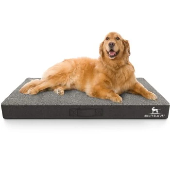 Knuffelwuff Orthopädische Hundematte Ellenie Aus Teddymaterial Und Velours Grau L 3 Knuffelwuff Orthopädische Hundematte Ellenie Aus Teddymaterial Und Velours Grau L
